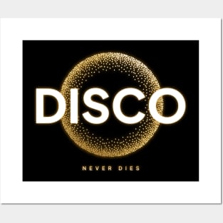 DISCO  - Never Dies Gold (White) Posters and Art